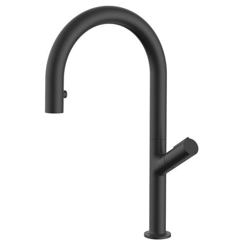 Matte Black Pull-Down Kitchen Faucet