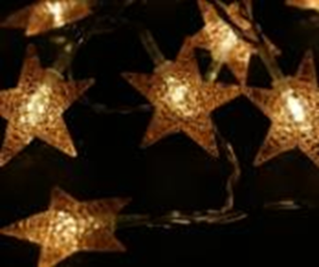Lâmpada de corda de estrela à prova d'água recarregável solar - ideal para decoração de festa interna/externa