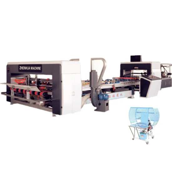 High Speed Shipping Box Folding Gluing and PE Bundling Machine with CE Certification