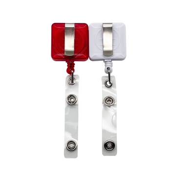 Custom 32mm Square Plastic Logo Retractable Medical Badge Reels for Nurses