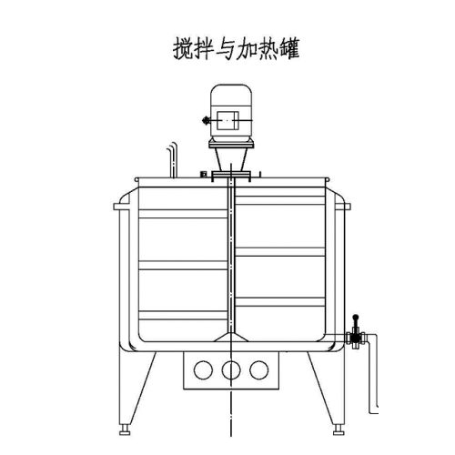 Stainless steel heater batching mixing container