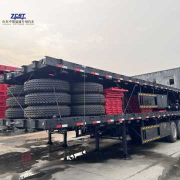 60 Ton 3 Axle Semi-Trailers with Drop Side Wall Fence for Cargo Transport