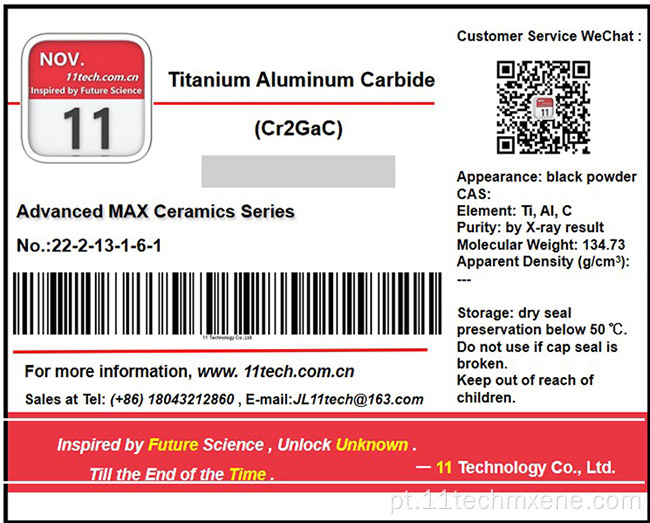 Double Transition Metal Cr2Gac Powder