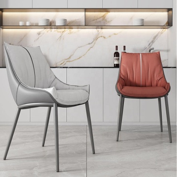 Modern Metal Leg Leather Dining Chairs for Wholesale