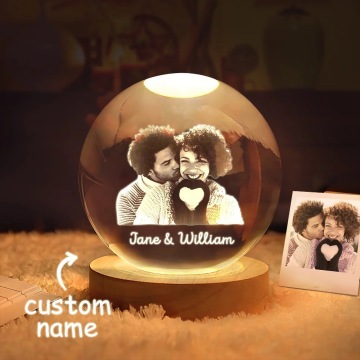 Custom Clear K9 Crystal Ball Sculptures for Photo Gifts