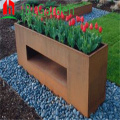 Modern design Corten steel long rectangular Planter box