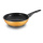 Yellow Carved Aluminum Die-casting Deep Fry Pan