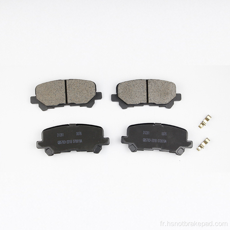 D1281-8397 High Quality Acura MDX Poussinets de frein en céramique arrière