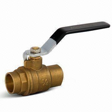 Full Port Ball Valve, Made of Brass, Measures 3/4 inches