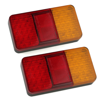 DC 12V 40LED Amber & Red Rear Tail Stop Light for Trailers & Trucks E-Mark Certified