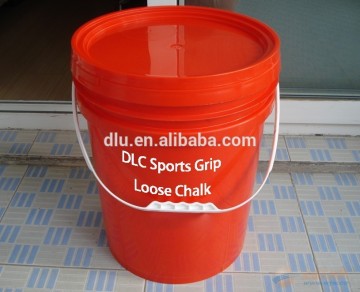 weight lifter loose chalk in bucket