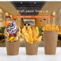 Papel de takeaway descartável Fritas Fries Scoop Cup