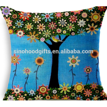 2015 China factory supplies alibaba selling fashion high quality printing tree 100% cotton decorative wholesale bath pillow