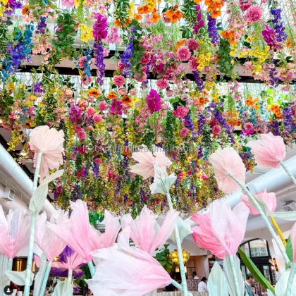 Luxury Wedding Ceiling Decorations: Hanging Artificial Flowers for Ceil Decor