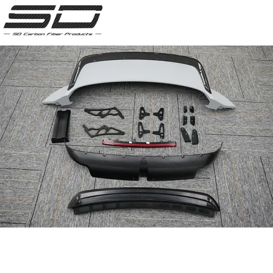 T Style Carbon Fiber Rear Spoiler Wing for Porsche 992 Turbo