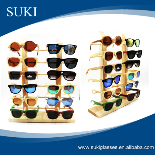 2016 sunglasses display wooden designer eyeglass display showcase