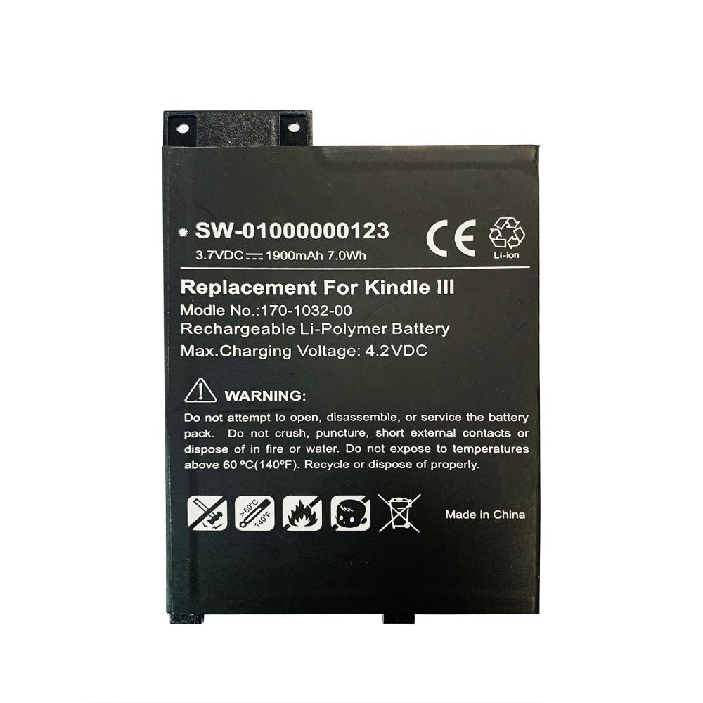 Li-ion Replacement Battery for Amazon Kindle 3