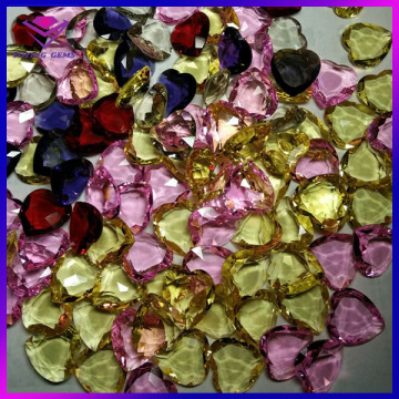 Synthetic heart diamond pink bigger size loose glass gemstone for decorating the house