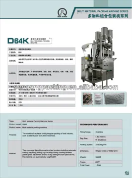 multi-material packing machine