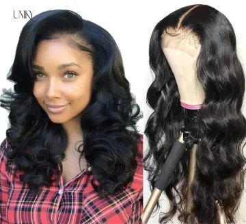 Uniky 100% REAL HUMAN HAIR Bone Straight Lace Wig,Body Wave 13*4 4*4 Transparent Lace Wig,Cheap Closure Hd Lace Frontal Wigs