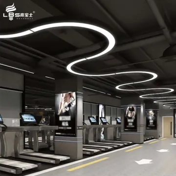 Customizable Design: Gym Ceiling Lights - Linear Pendant & Chandelier with LED Technology