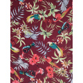 Birds Design Polyester Bubble Crepe Printing Fabric