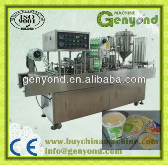 cups yoghourt filling sealing machine