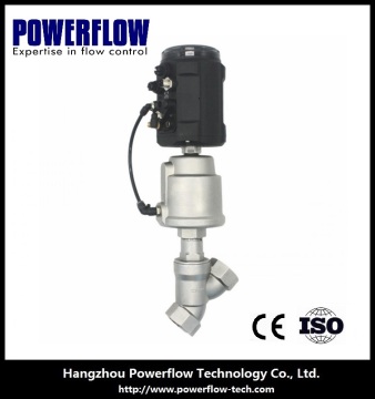process control valve for angle seat with smart valve positioner