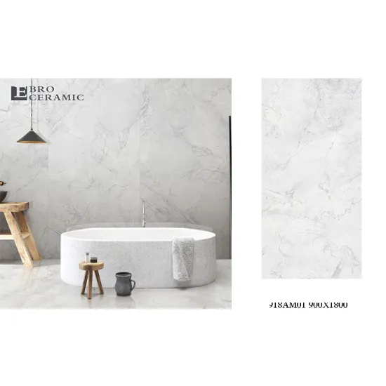 900x1800mm Rustic Carrara Calacatta Ivory Marble Ceramic Tiles