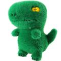 Brinquedo de pelúcia de dinossauros verdes binoculares para crianças