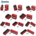 Dip Switch 1 2 3 4 5 6 7 8 10 12 Way 2.54mm Toggle Switch Red Snap Switches