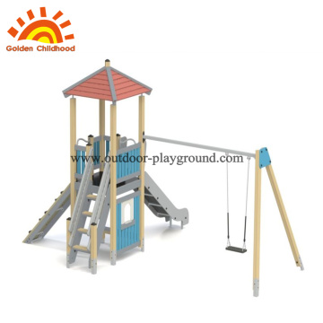 Hpl muti-funtion playground ao ar livre com balanço