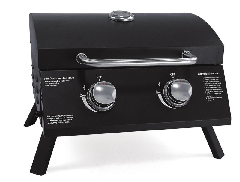 Portable Outdoor Camping Grills Stainless Steel 304 Bbq Double Side Burner Bbq Gas Grill
