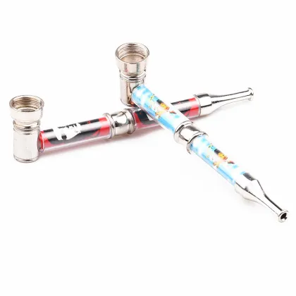 Cross-border spot 142mm aluminum alloy metal smoking pipe pipe with filter plate