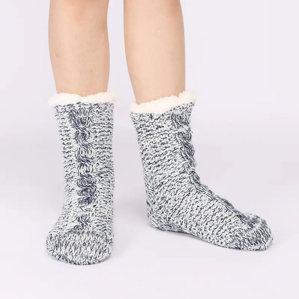 Knit Thick Sherpa Socks