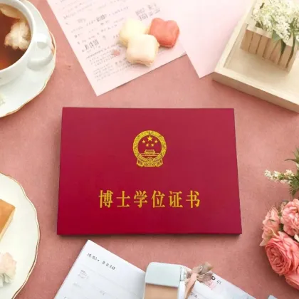 Premium Gold Inlaid National Symbol Academic Documents