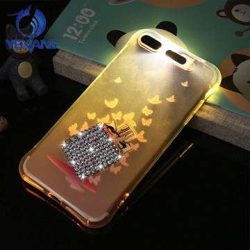 incoming call light up silicone phone case for iphone 7 7 plus custom printed case tpu