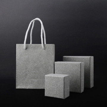 Custom Gift luxury grey jewelry marble paper bag