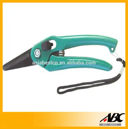 High Quality Plastic Handle Power Garden Scissors With Rope