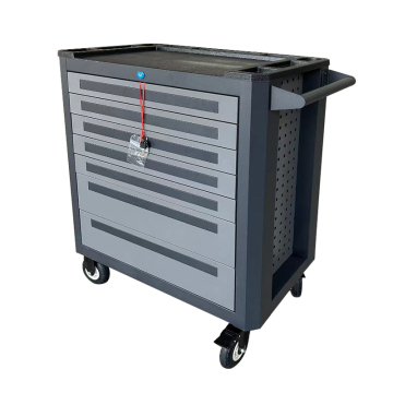 Professional Heavy Duty 7-Drawer Grey Metal Tool Cabinet Trolley for Garage Applications