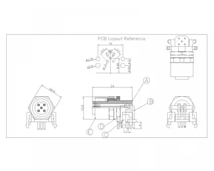 Female Waterproof Board Side A Code DIP