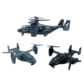 1/400 Scale Model Airplane: Osprey Transport Aircraft with Light and Sound Features - Metal Army Miniature Model