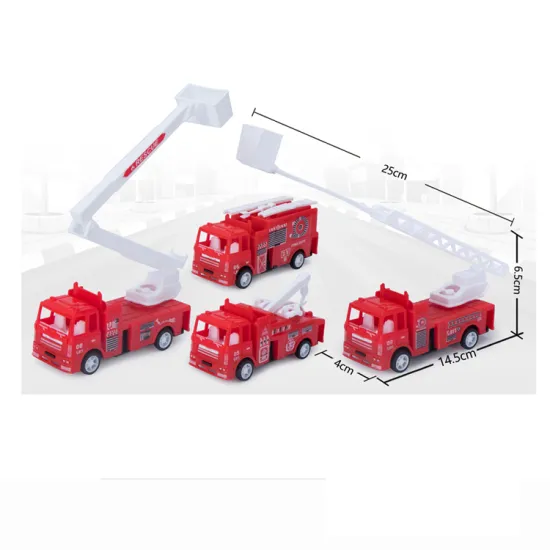 4 Types of Pull-Back Fire Engines and Fighting Trucks by EPT Dollar Toys: Ideal Mini Rescue Cars for Kids