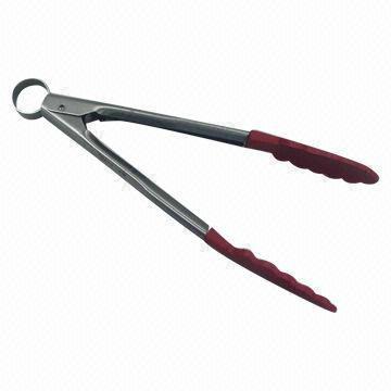 Skidproof handle silicone food tong
