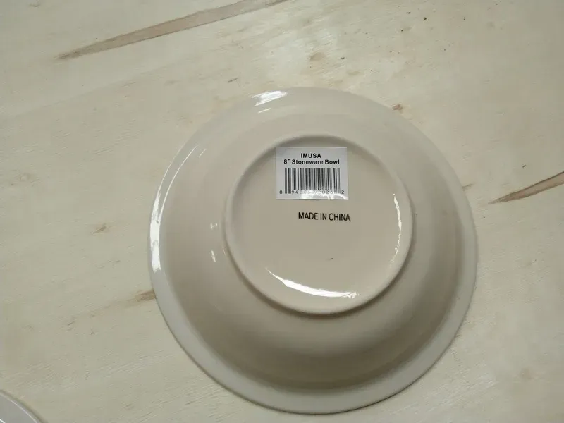 Green Ceramic Hand-Painted Bowls