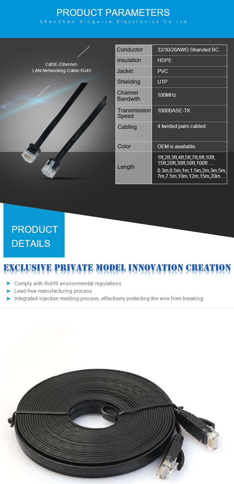 02-CAT5E FLAT CABLE