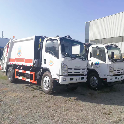 Isuzu 5m3 Compresión de contenedor desmontable recolector de basura