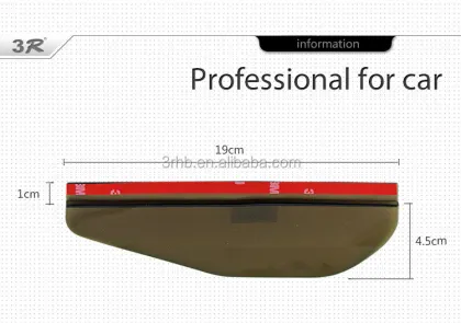 2 PCS Auto Rainproof Eyebrow Side Mirror Rain Shield Visor