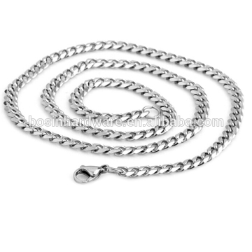 Fashion High Quality Metal Stainless Steel Cuban Chain Necklace