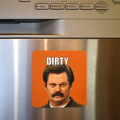 Ron Swanson Dishwasher Magnet Clean Dirty